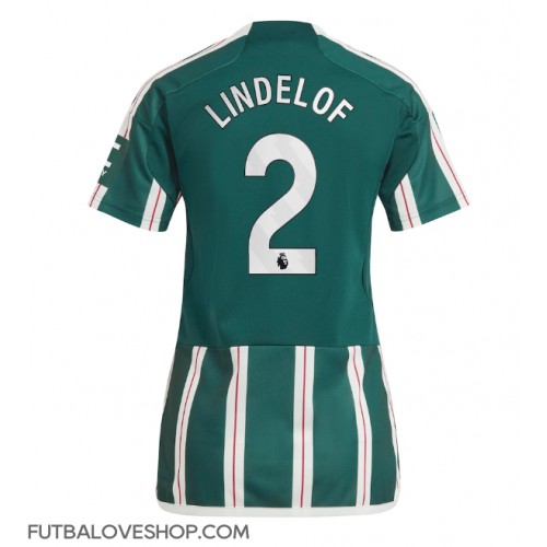Dres Manchester United Victor Lindelof #2 Preč pre Ženy 2023-24 Krátky Rukáv
